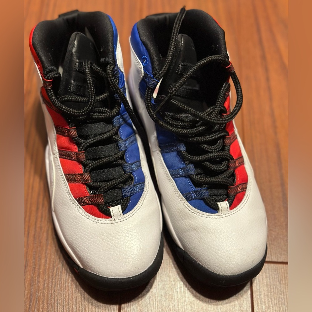 Jordan Red, White and Blue Sneakers